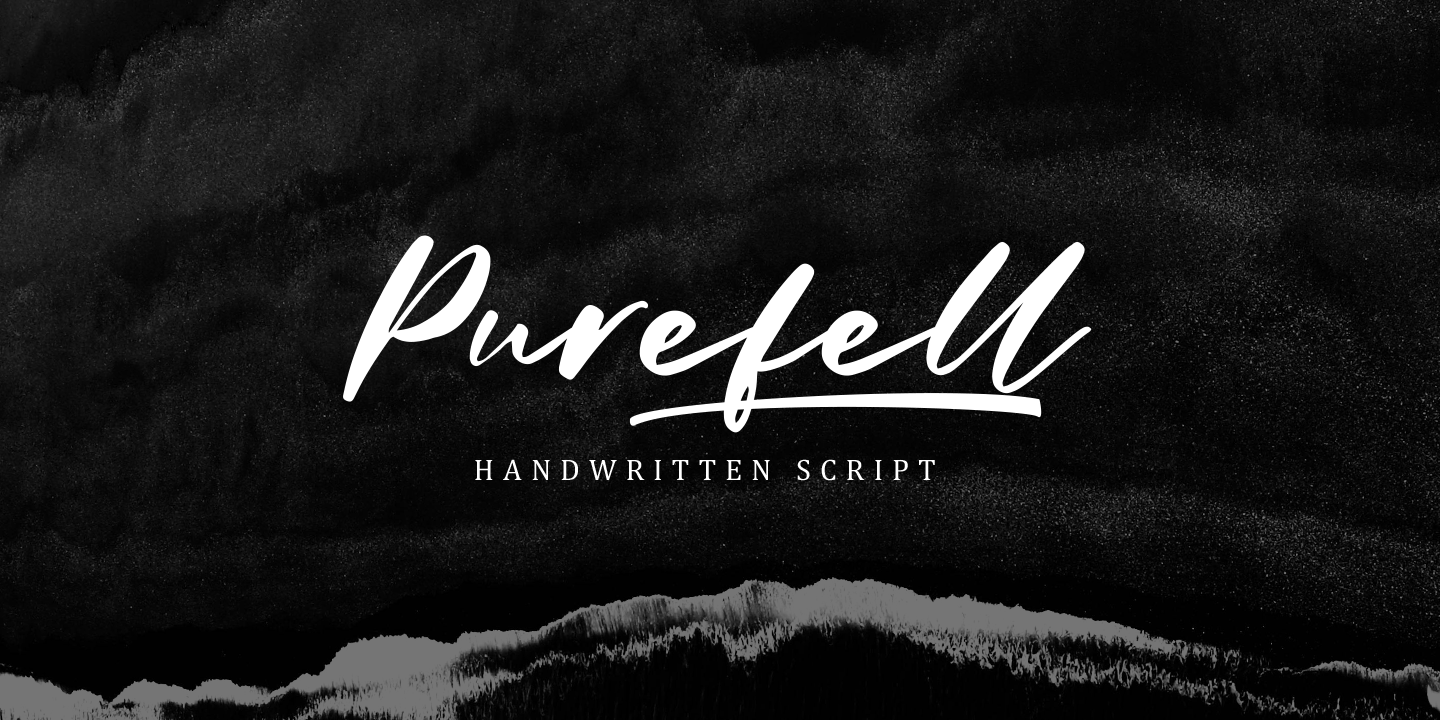 Пример шрифта Purefell Script #1